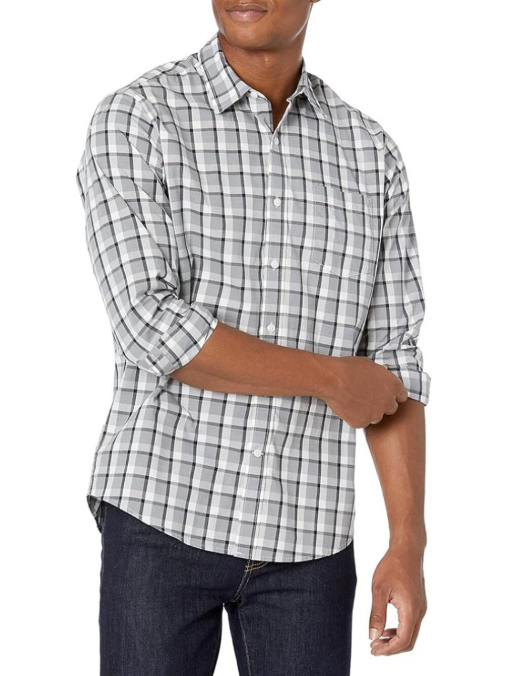Amazon Essentials Men's Long-Sleeve Casual Poplin Shirt